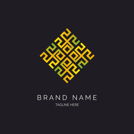 square modern geometric logo icon template design for brand or company and otherのイラスト素材