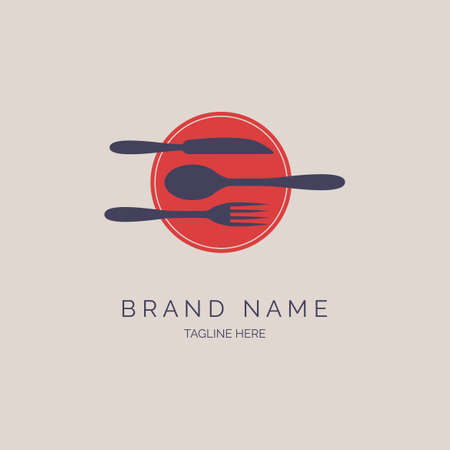 restaurant logo design template  for brand or company and otherのイラスト素材
