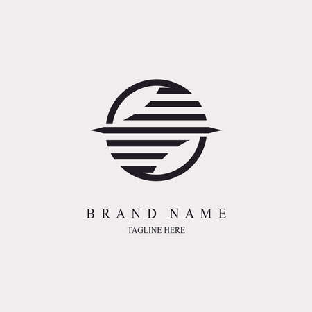 circle line modern logo icon template design for brand or company and otherのイラスト素材