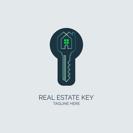 key real estate house  property template design for brand or company and otherのイラスト素材