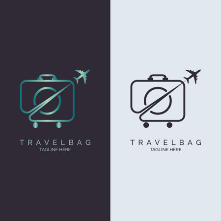 travel bag logo template design for brand or company and otherのイラスト素材