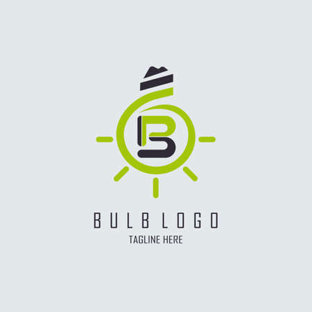bulb letter b logo design template for brand or company and otherのイラスト素材