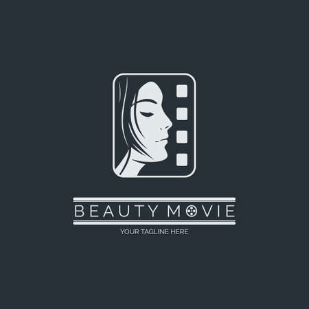 Beauty Movie Cinema Studio production logo template design for brand or company and otherのイラスト素材