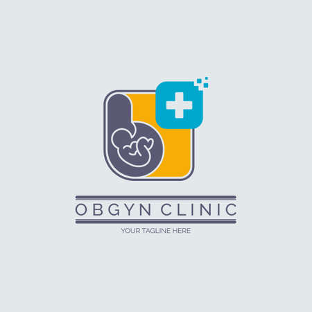 OBGYN obstetrics and gynecology clinic logo template design for brand or company and otherのイラスト素材