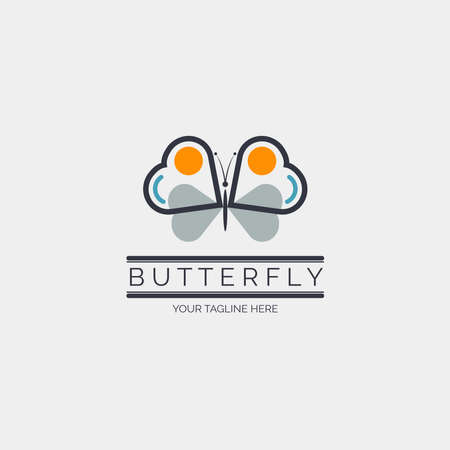 butterfly modern logo template design for brand or company and otherのイラスト素材