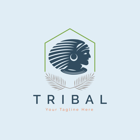 apache indian tribes logo template design for brand or company and othersのイラスト素材