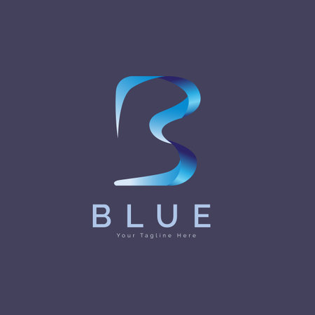 Modern letter B Blue gradient logo template design for brand or company and otherのイラスト素材