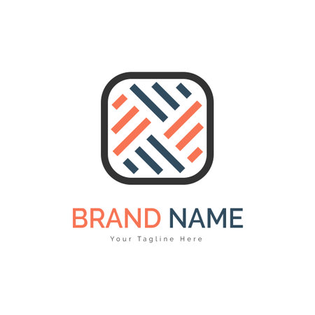 Modern line logo template design vector for brand or company and otherのイラスト素材