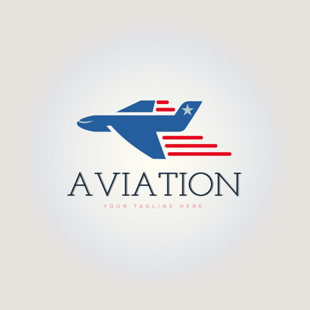 Aviation plane take off logo design template for brand or company and otherのイラスト素材