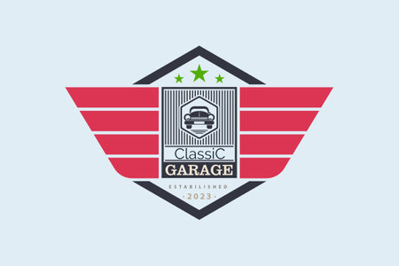 Vintage car classic garage logo template design for brand or company and otherのイラスト素材