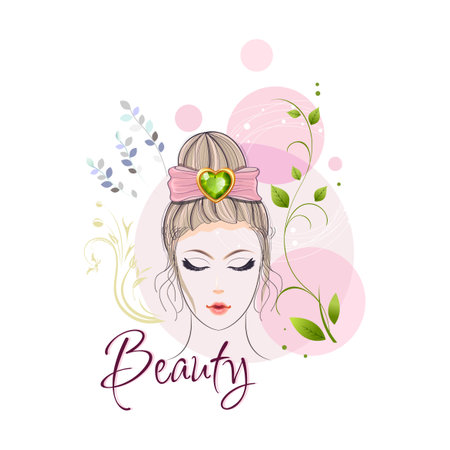 beauty aesthetics woman pretty illustration colorfulのイラスト素材