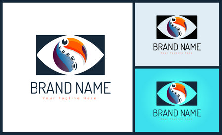 Toucan octopus tentacle eyes combination logo template design for brand or company and otherのイラスト素材