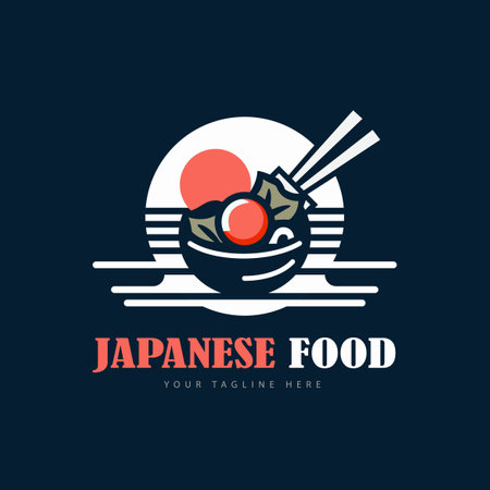 japanese food restaurant logo template design for brand or company and otherのイラスト素材