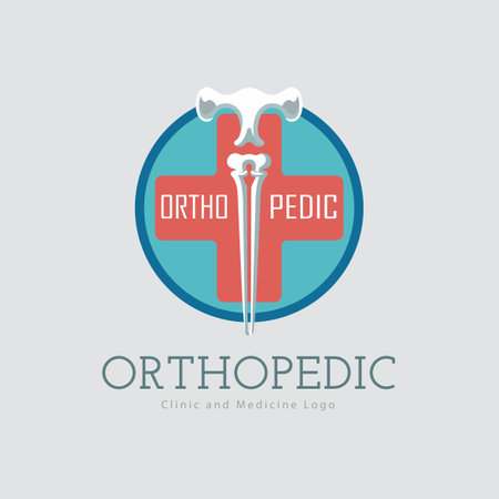 Orthopedics clinic and medicine logo template design for brand or company and otherのイラスト素材