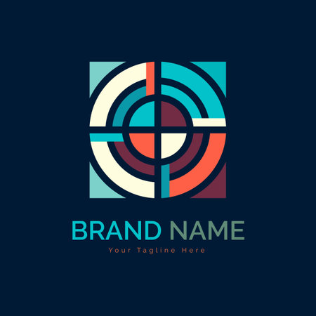 Modern shapes circle target logo template design vector for brand or company and otherのイラスト素材