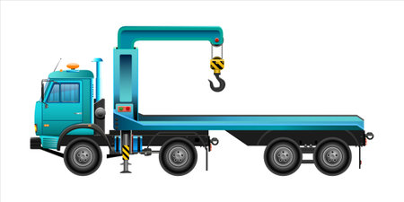 tow trucks crane car vector illustrationのイラスト素材
