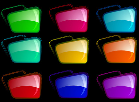 Color and glossy label setのイラスト素材