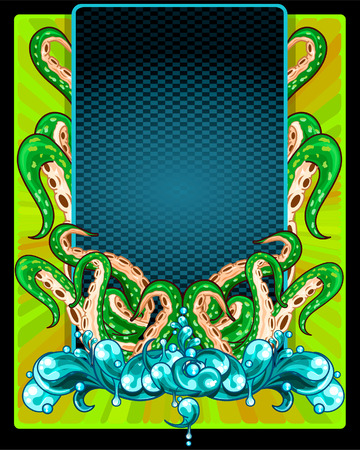 Tentacles frameのイラスト素材