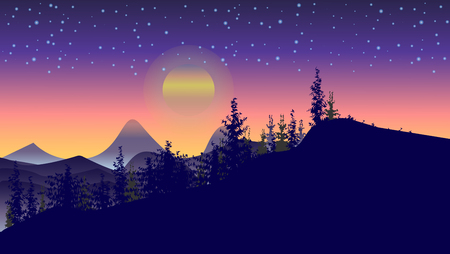 Nature landscape background.のイラスト素材