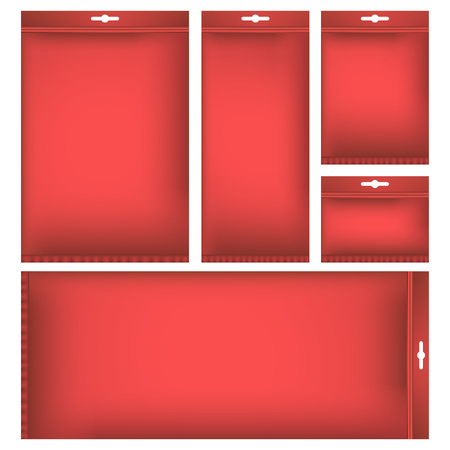 Package mock up set. Vector illustrationのイラスト素材