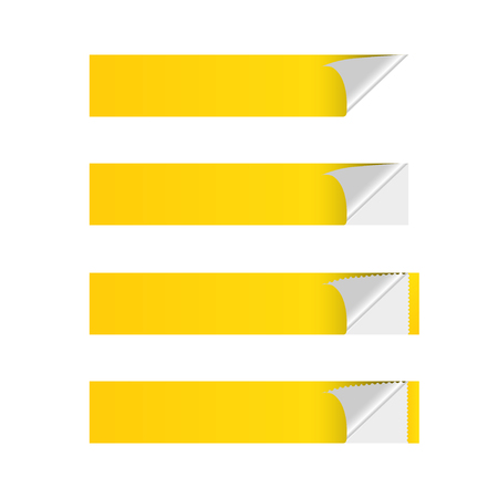 Sticker banner yellowのイラスト素材