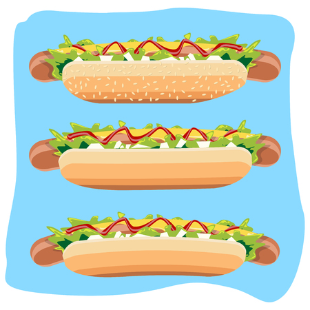 Hot Dogのイラスト素材