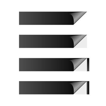 sticker banner blackのイラスト素材