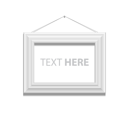 White classis frame on the wall. Vector Illustrationのイラスト素材