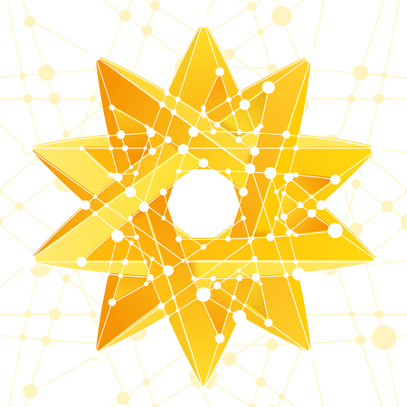 An Impossible star 3D for Your project. Abstract composition. Vector Illustrationのイラスト素材