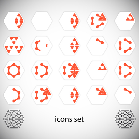 Abstract icons set. Vector Illustrationのイラスト素材