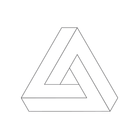 Abstract impossible triangle. Vector Illustrationのイラスト素材