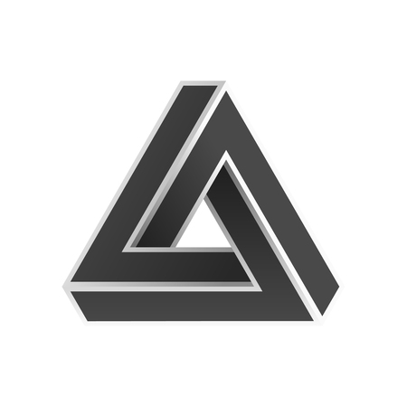 Abstract impossible triangle. Vector Illustrationのイラスト素材