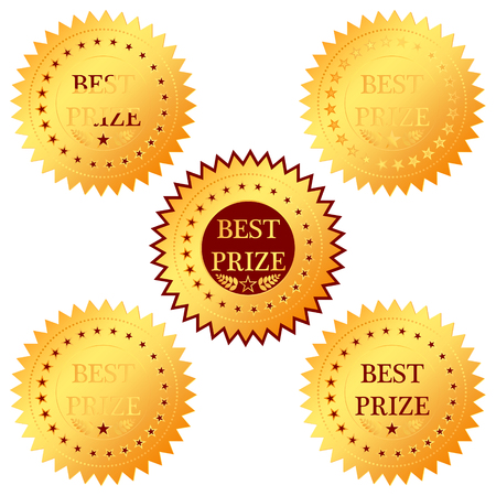 medal best prize on a white backgroundのイラスト素材