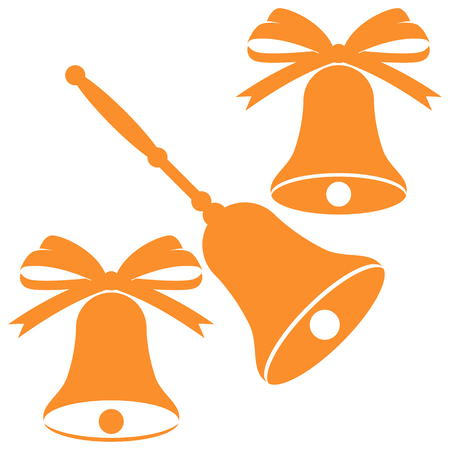 Christmas bells silhouette. Vector Illustrationのイラスト素材