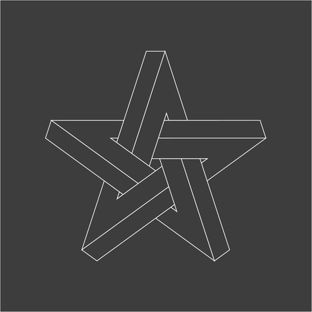 Impossible star. Vector Illustrstionのイラスト素材