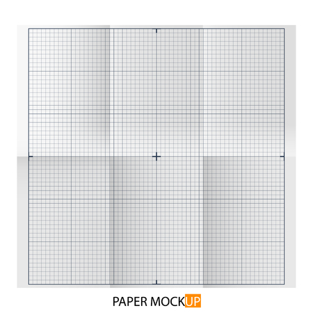 Paper poster for draft, backgrpund mock up. Realistic draft paper. For Your business project. Vector Illustrationのイラスト素材