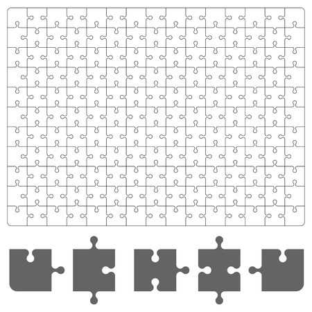 Puzzle piece on white background. Board game puzzle for Your business project. Vector Illustrationのイラスト素材