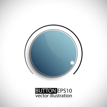 Glossy Button. Vector Illustrationのイラスト素材