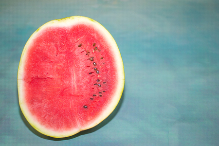 watermelon on the dark backgroundの写真素材