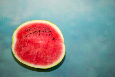 watermelon on the dark backgroundの写真素材