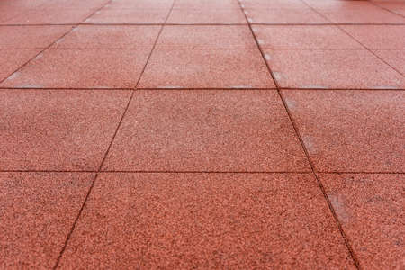 Soft rubber tiles on the Playgroundの写真素材