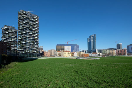 Bosco Verticale-the vertical wood, Milan, Italyのeditorial素材