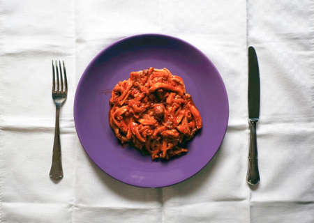italian dish with trippa, Tuscany Italy