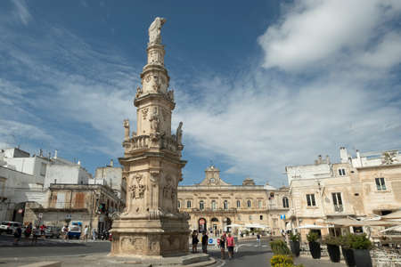 piazza della libert Ostuni, Puglia, Italy Europeのeditorial素材