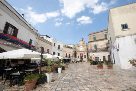 Small medieval center, Jewish quarter. Oria, Puglia Apulia Italyのeditorial素材