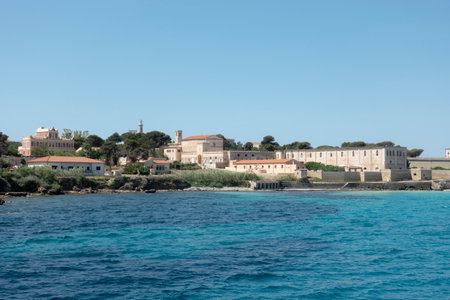 view of Pianosa Island in the Tuscan Archipelago National Park, Tuscany, Italyのeditorial素材