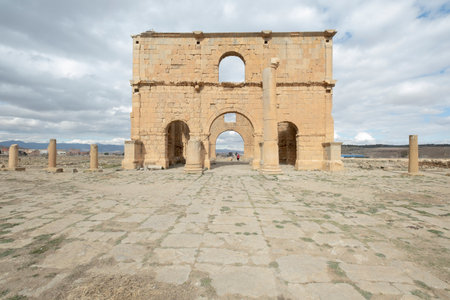 Archeological Site of the Roman City Lambse, Tazoult, Algeria, Africaのeditorial素材