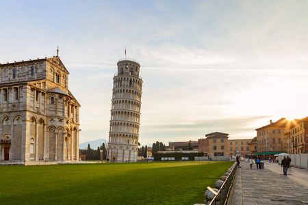 piazza dei miracoli view in pisaの写真素材