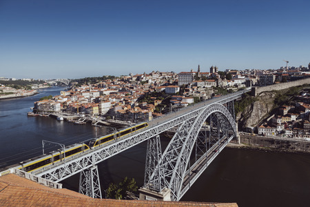 luis bridge in the city of portoの写真素材
