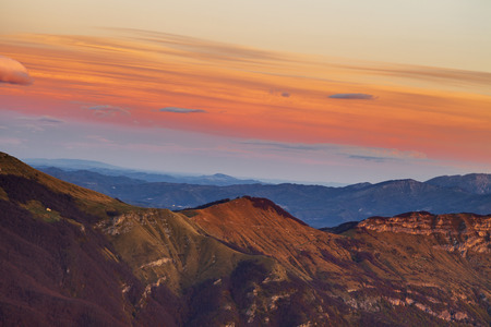 amazing campo imperatore view on sunrise